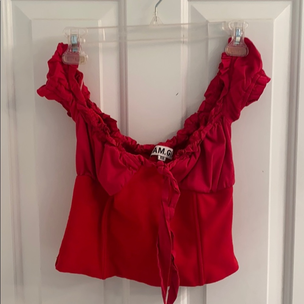 I.AM.GIA red Naomi top - Picture 3 of 6